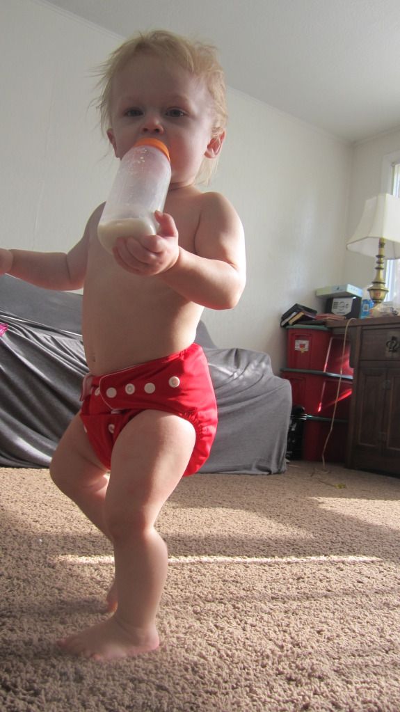 Smartipants 15 month old baby wearing Smartipants diaper