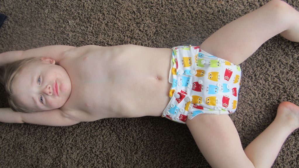 Sweet Pea 4 year old wearing Sweet Pea diaper