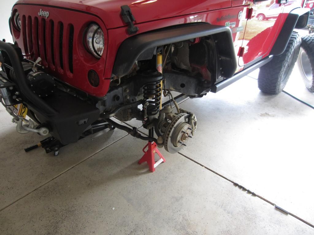Changing front axle u joints jeep #4