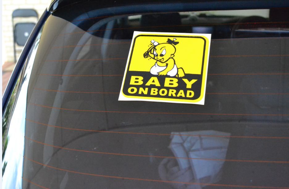 Baby on Board Decal Logo Car Sign Sticker Car Rear Window Accessories Novelty