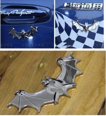 3D Bat Car Emblem Badge Decal Logo Sticker Car Truck Motorcycle Bike Accessories