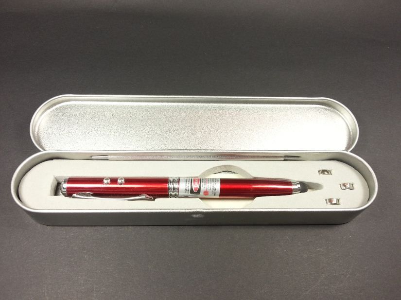 4 in 1 Red Light Laser Pointer LED Torch PDA Stylus Pen Ball Pen Presentation