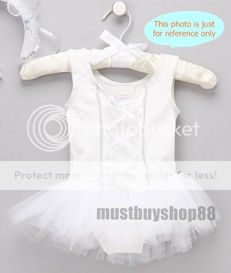 Lovely Baby Toddler Girl White Ballet Dress Costume One Piece 3 18 Months