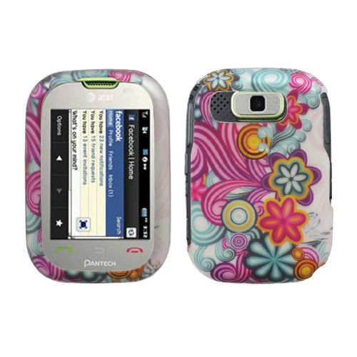 Pantech Pursuit P9020 Wave Flower hard case cover  