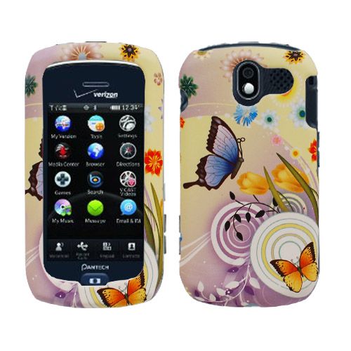 Pantech Crux 8999 Flower Rain Flower Butterfly hard case cover  