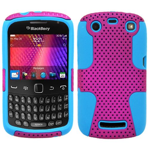 Blackberry Curve 9360/9350 Purple/Blue Hybrid silicone skin hard case 